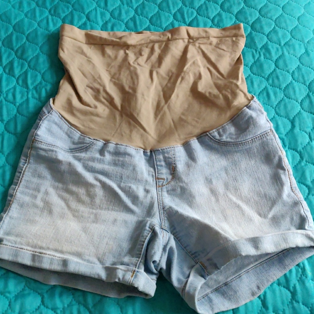 Maternity short pants denim jeans